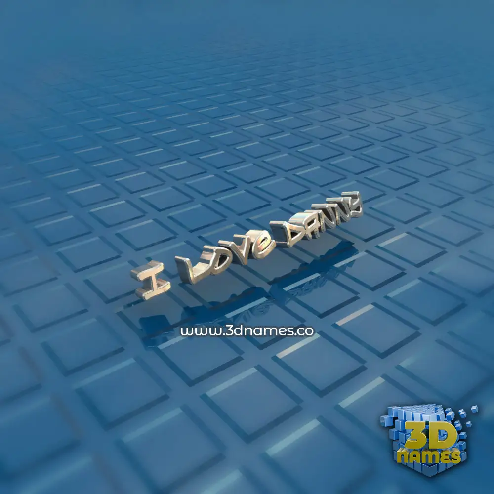 i love danny in Blue Bling style - 3D name wallpaper