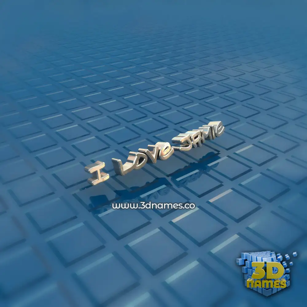 i love jamie in Blue Bling style - 3D name wallpaper