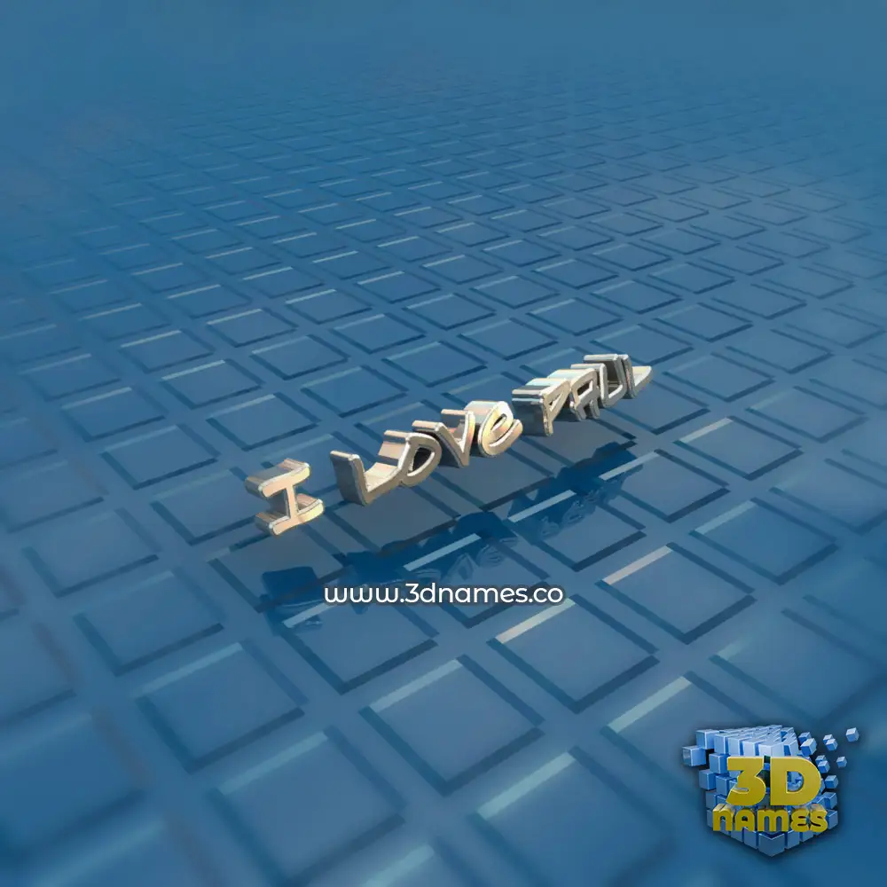 i love paul in Blue Bling style - 3D name wallpaper