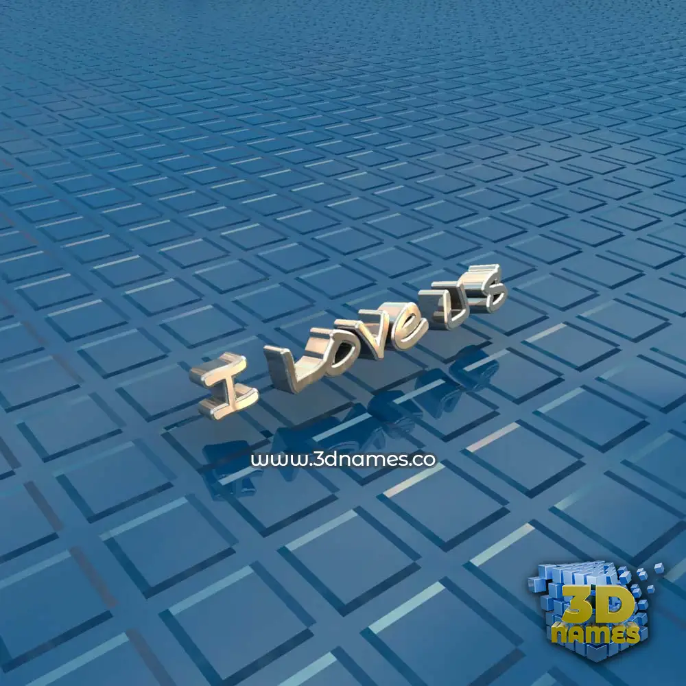 i love u s in Blue Bling style - 3D name wallpaper