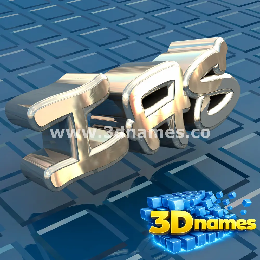 ias in Blue Bling style - 3D name wallpaper