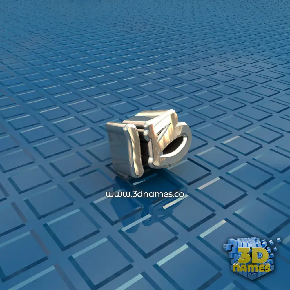 ib in Blue Bling style - 3D name wallpaper