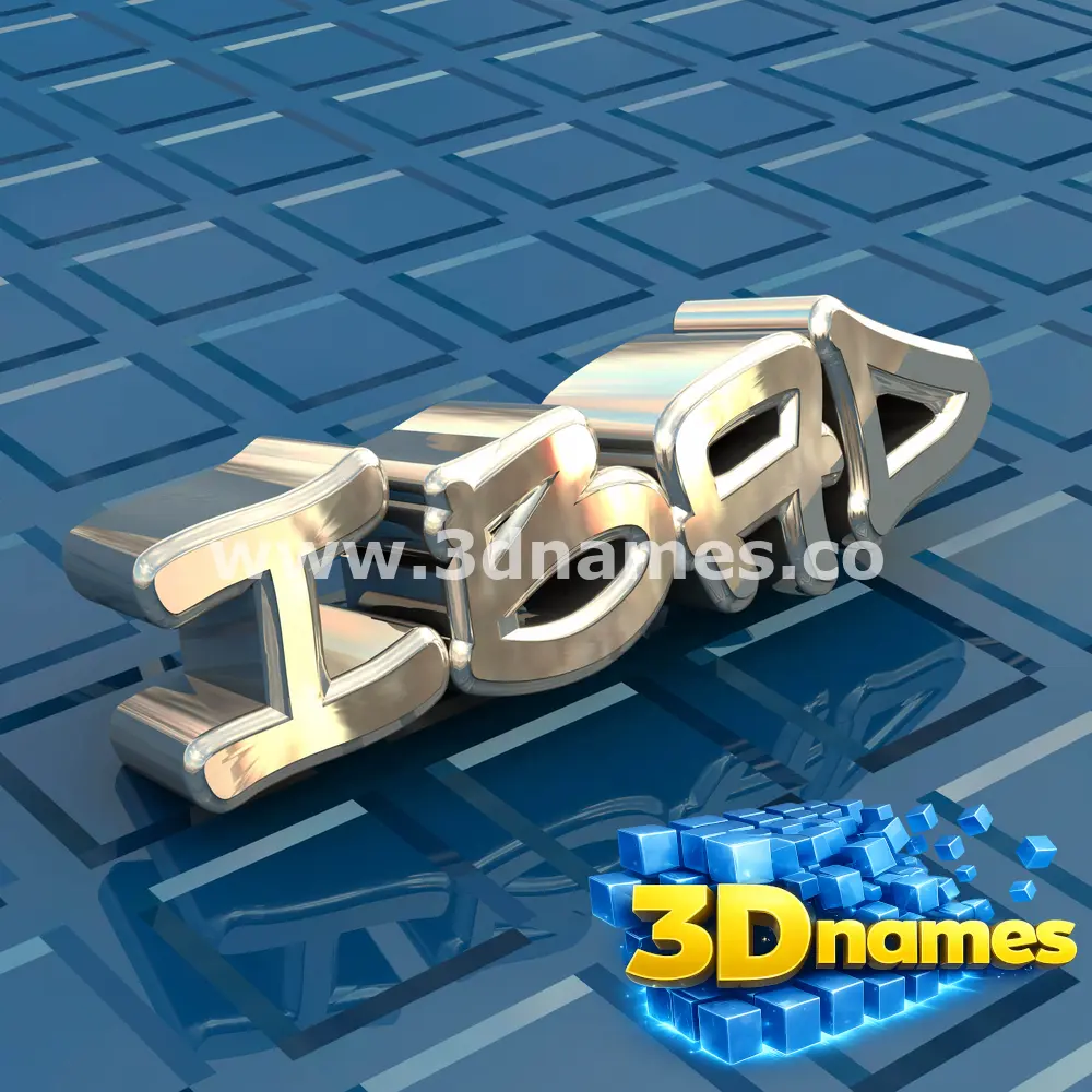 ibad in Blue Bling style - 3D name wallpaper