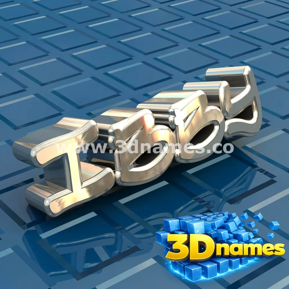 ibby in Blue Bling style - 3D name wallpaper