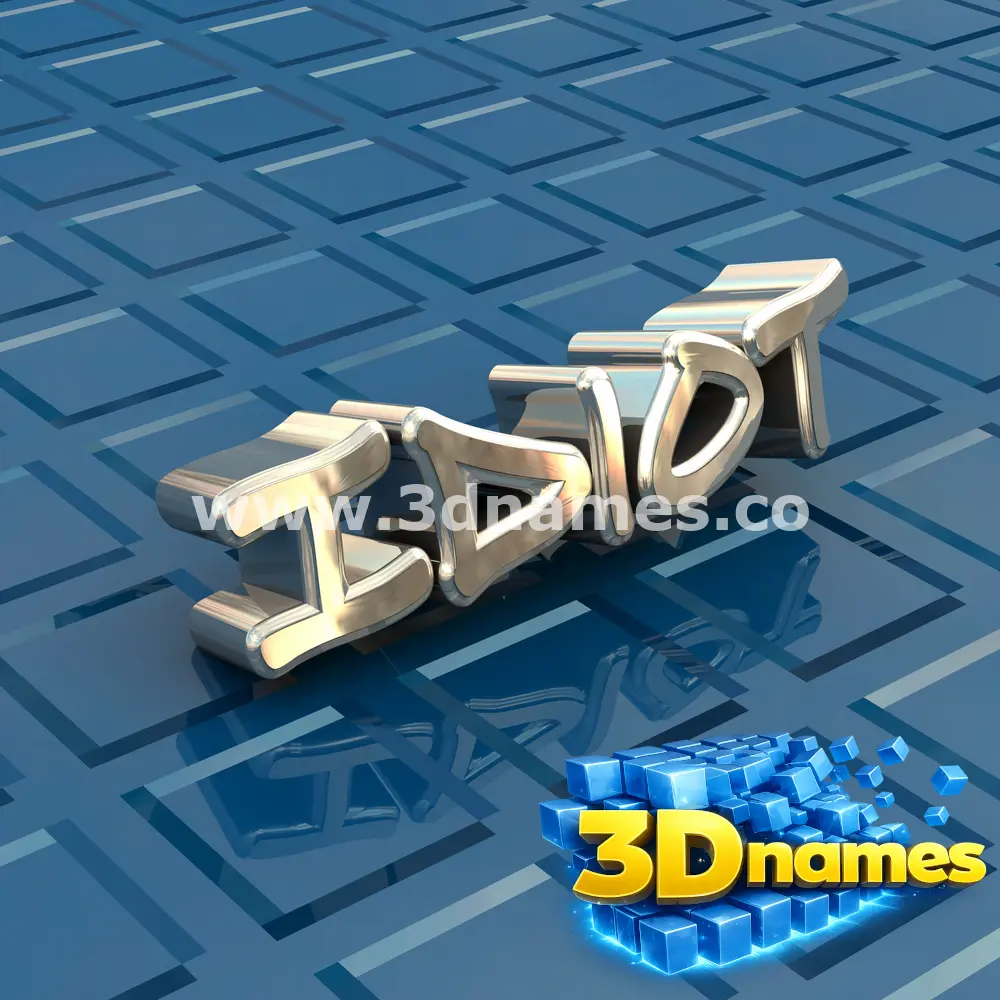 idiot in Blue Bling style - 3D name wallpaper