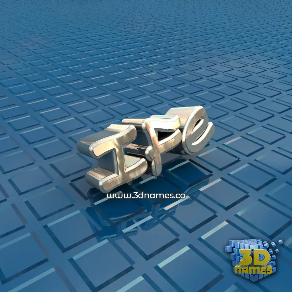 ife in Blue Bling style - 3D name wallpaper
