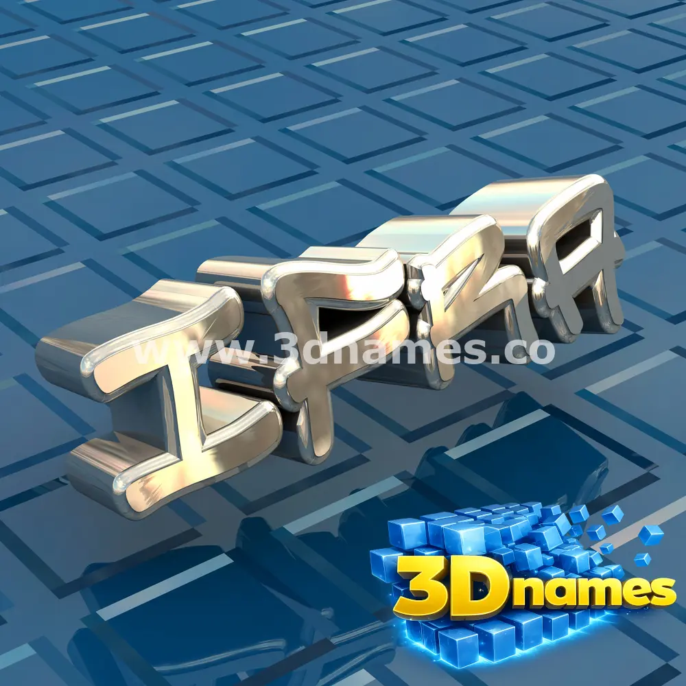 ifra in Blue Bling style - 3D name wallpaper