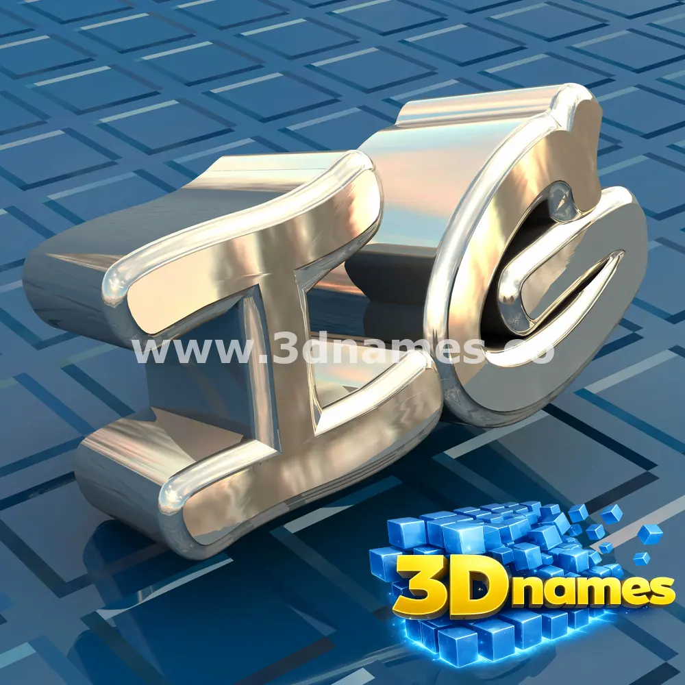 ig in Blue Bling style - 3D name wallpaper