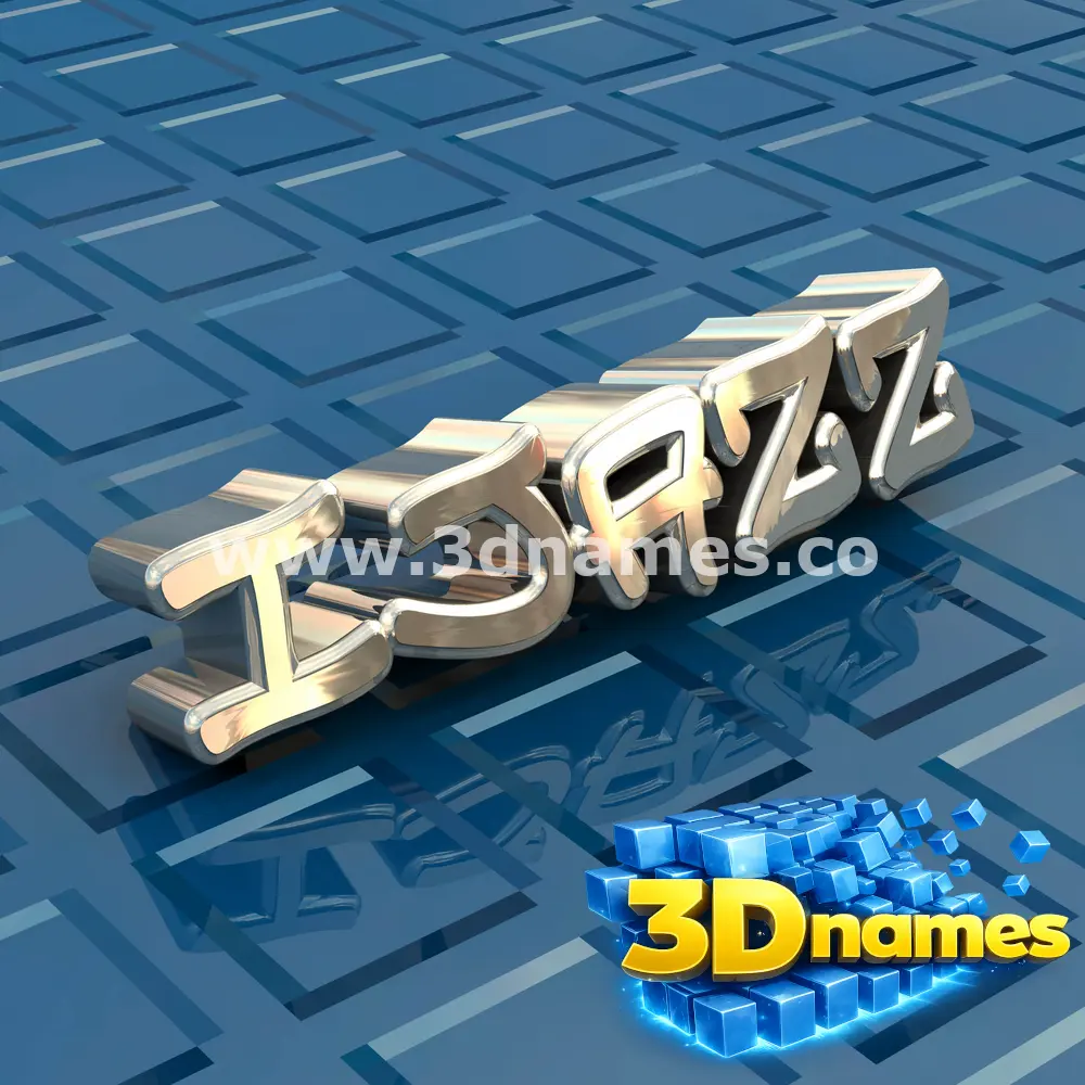 ijazz in Blue Bling style - 3D name wallpaper
