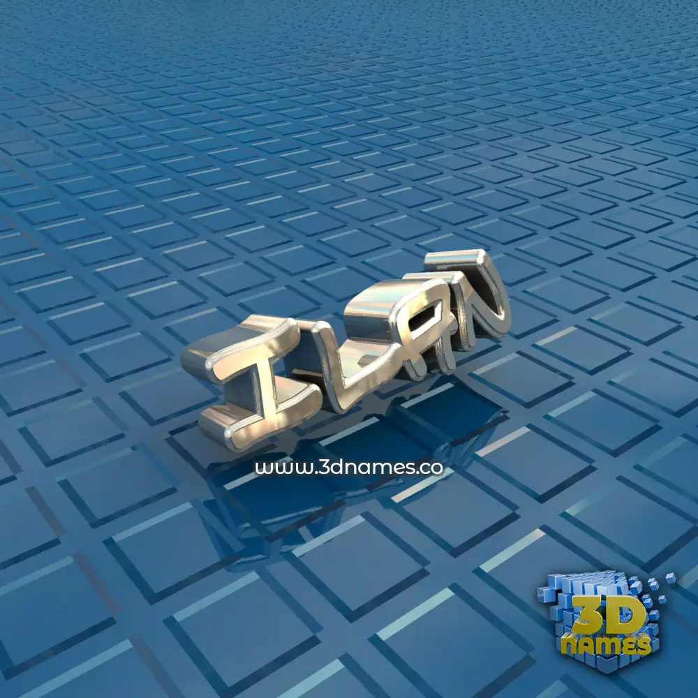 ilan in Blue Bling style - 3D name wallpaper