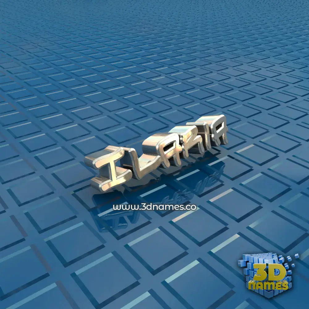 ilaria in Blue Bling style - 3D name wallpaper