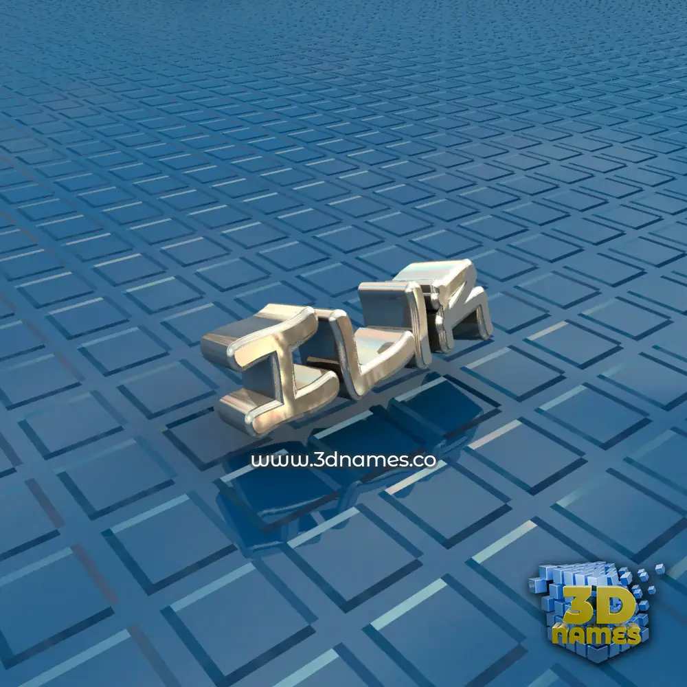 ilir in Blue Bling style - 3D name wallpaper