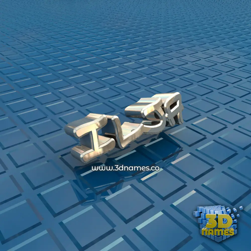 ilja in Blue Bling style - 3D name wallpaper