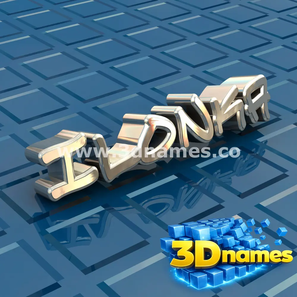 ilonka in Blue Bling style - 3D name wallpaper