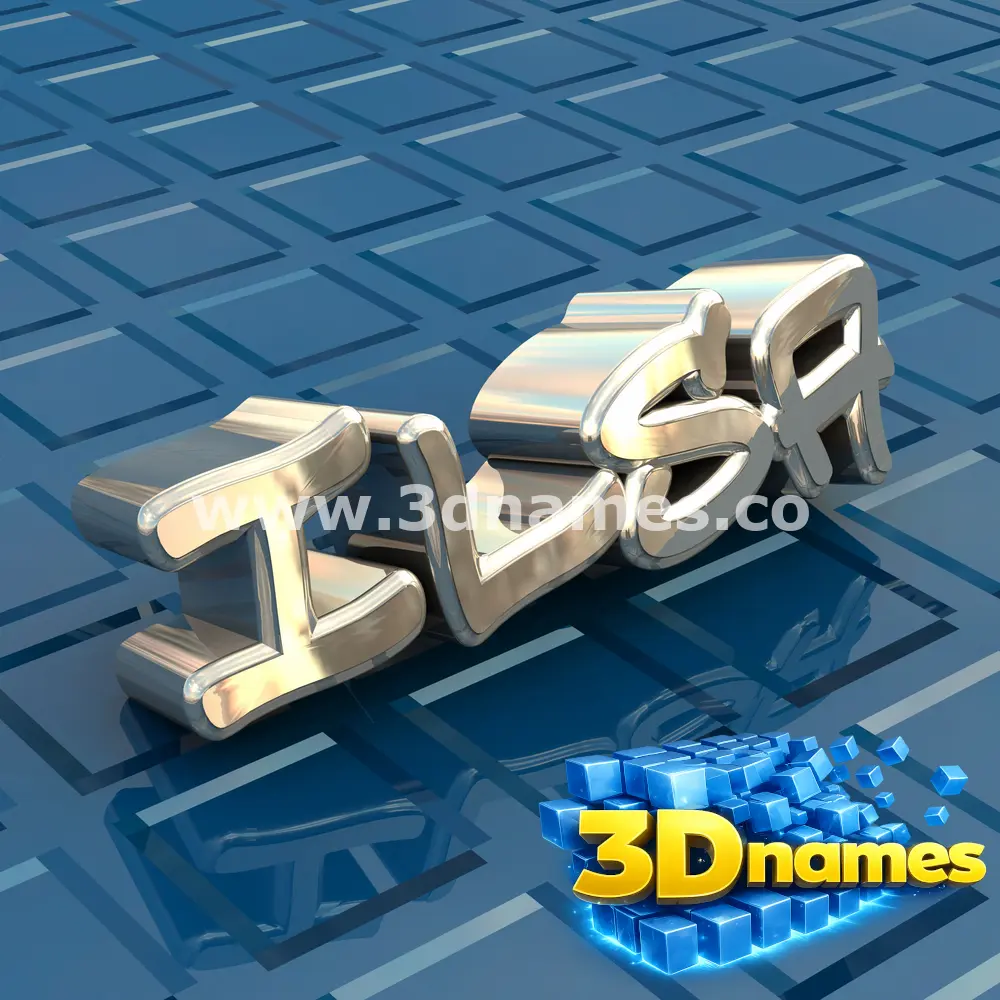 ilsa in Blue Bling style - 3D name wallpaper