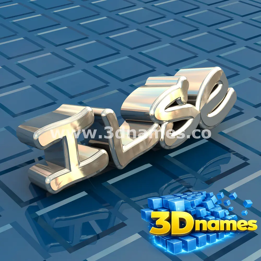ilse in Blue Bling style - 3D name wallpaper