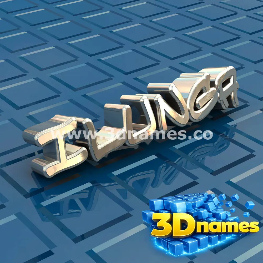 ilunga in Blue Bling style - 3D name wallpaper