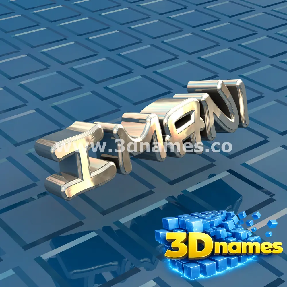 imani in Blue Bling style - 3D name wallpaper