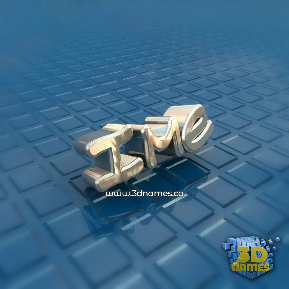 ime in Blue Bling style - 3D name wallpaper
