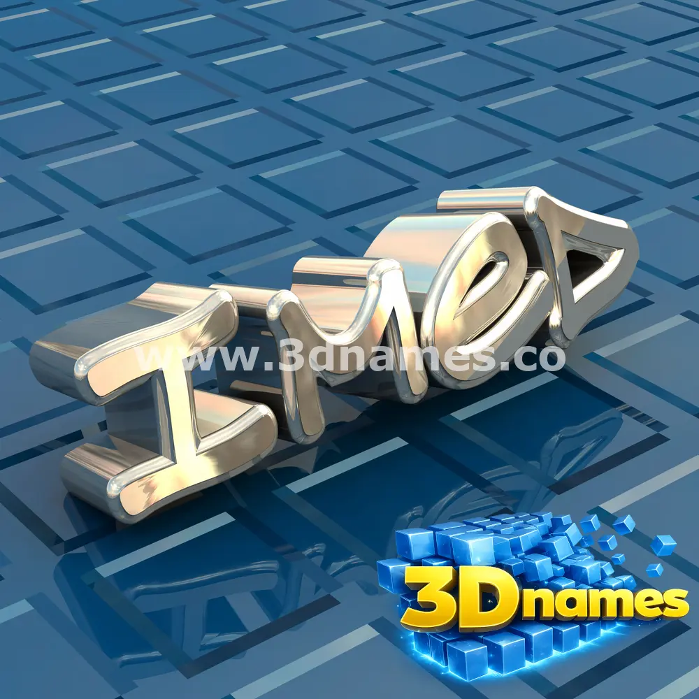imed in Blue Bling style - 3D name wallpaper