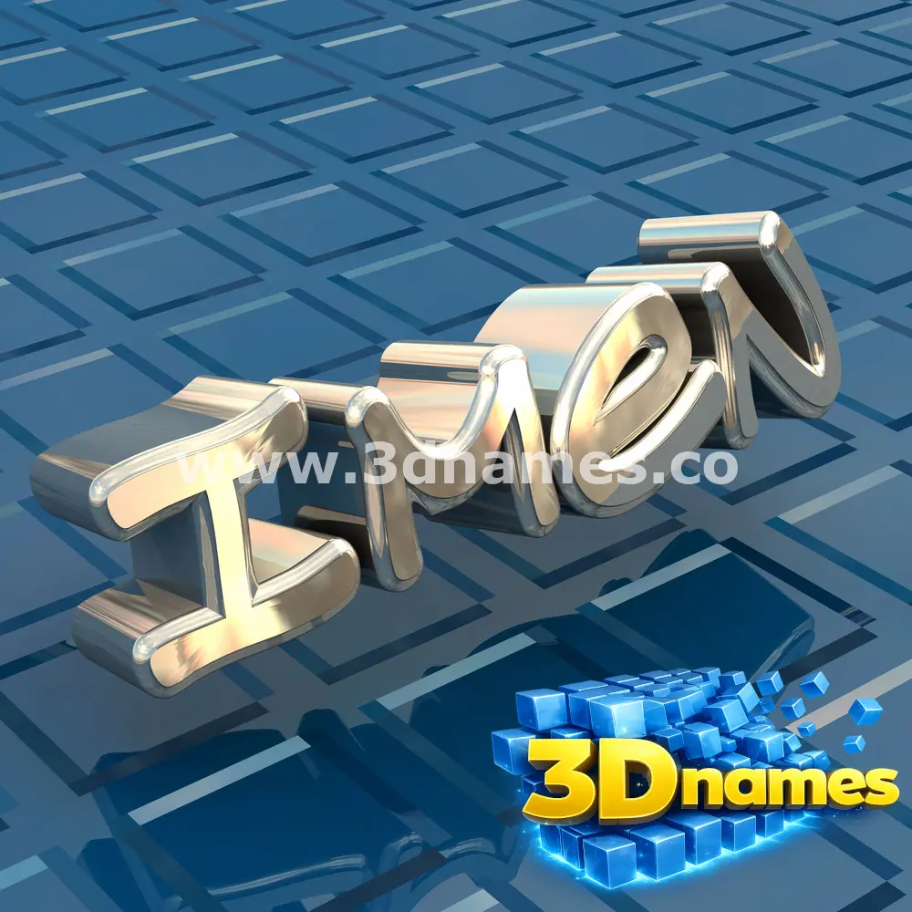 imen in Blue Bling style - 3D name wallpaper