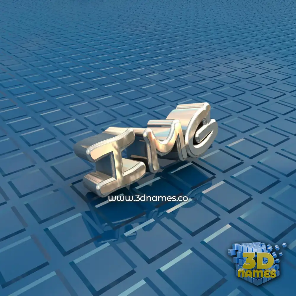 img in Blue Bling style - 3D name wallpaper
