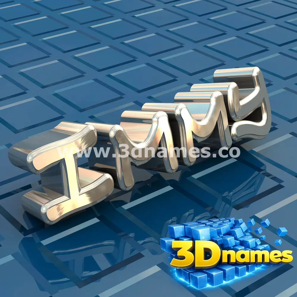 immy in Blue Bling style - 3D name wallpaper
