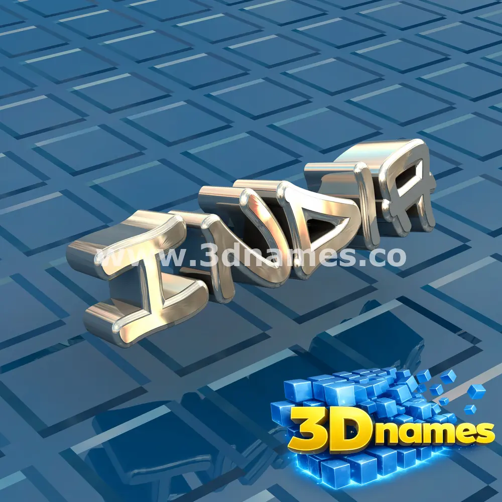india in Blue Bling style - 3D name wallpaper