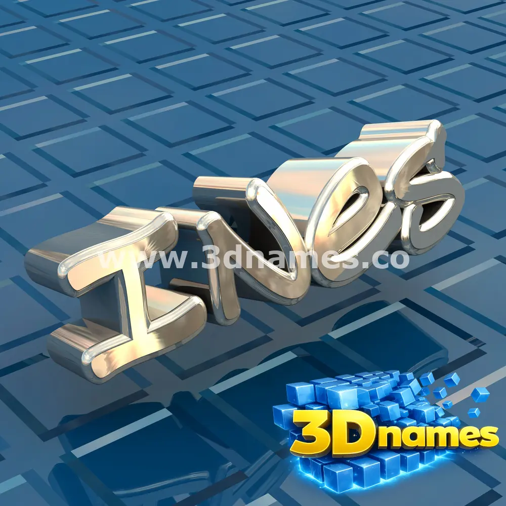 ines in Blue Bling style - 3D name wallpaper