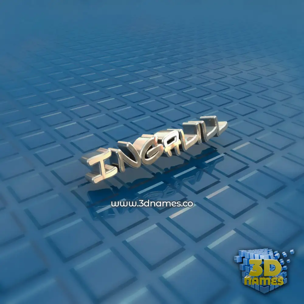 ingalill in Blue Bling style - 3D name wallpaper
