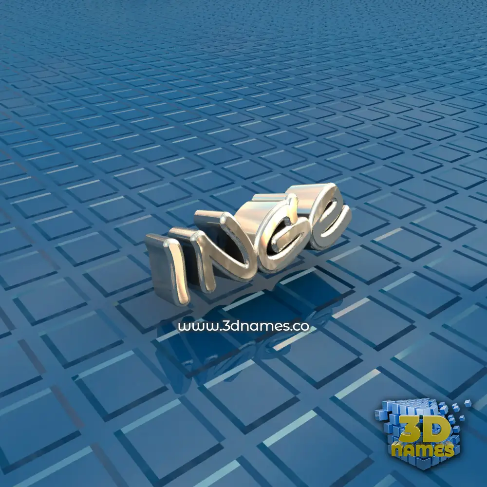 inge in Blue Bling style - 3D name wallpaper