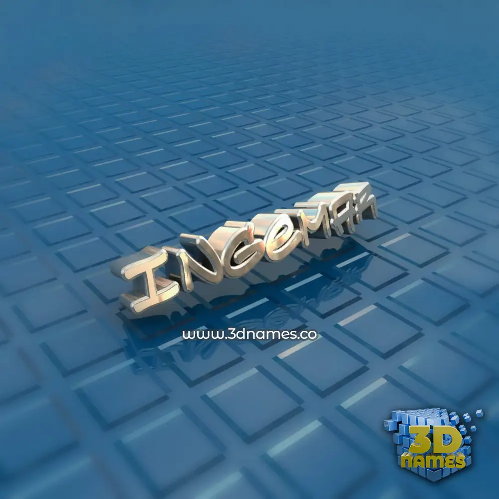 ingemar in Blue Bling style - 3D name wallpaper