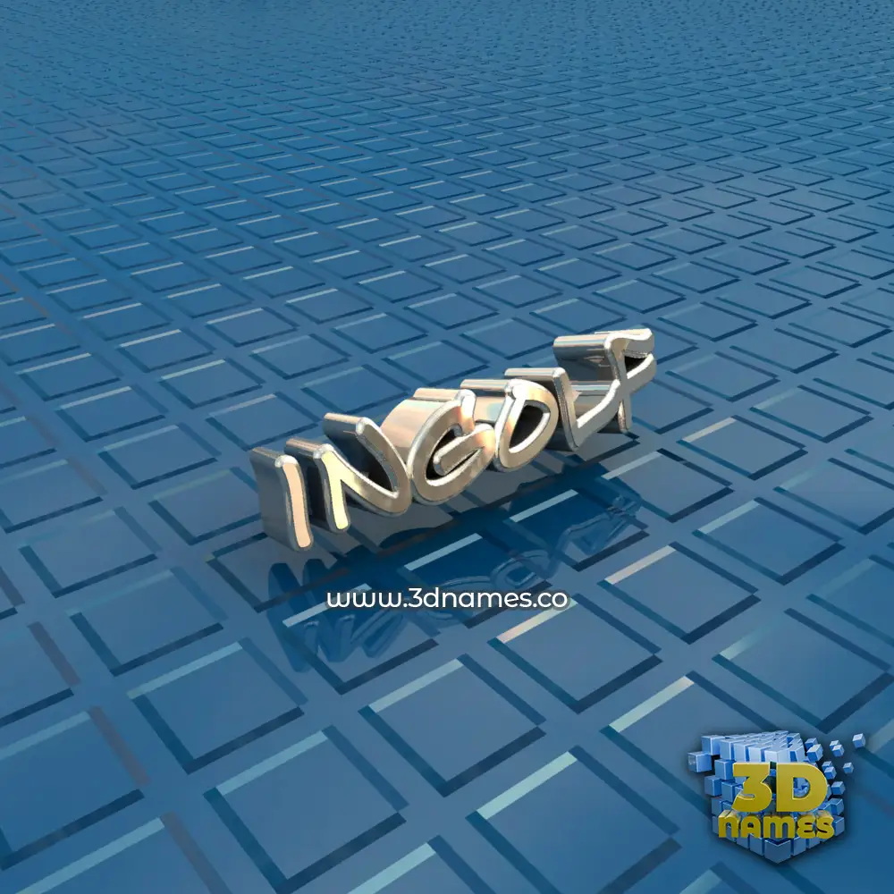ingolf in Blue Bling style - 3D name wallpaper