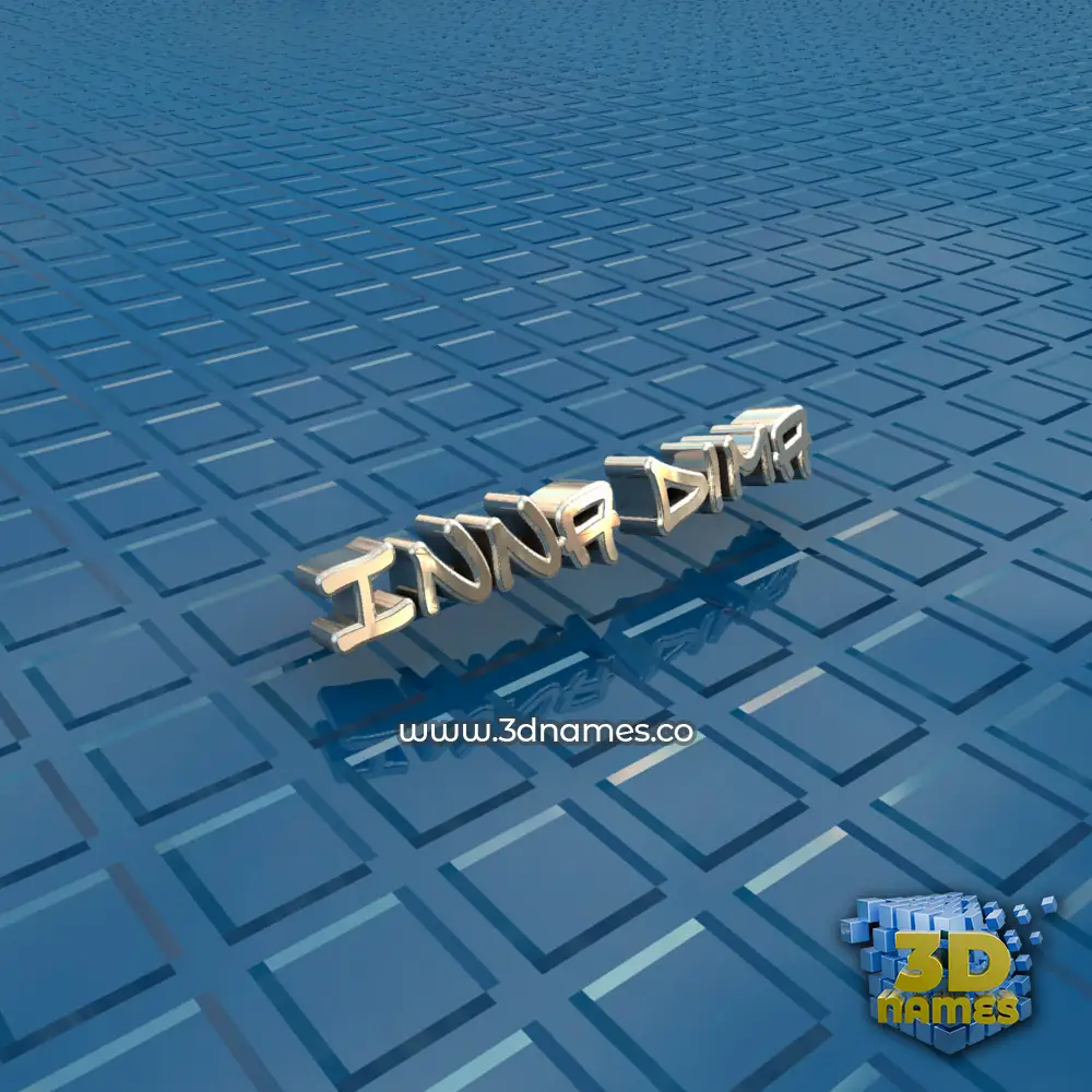 inna dima in Blue Bling style - 3D name wallpaper