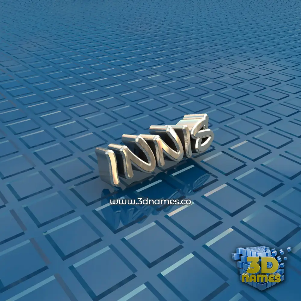 innis in Blue Bling style - 3D name wallpaper