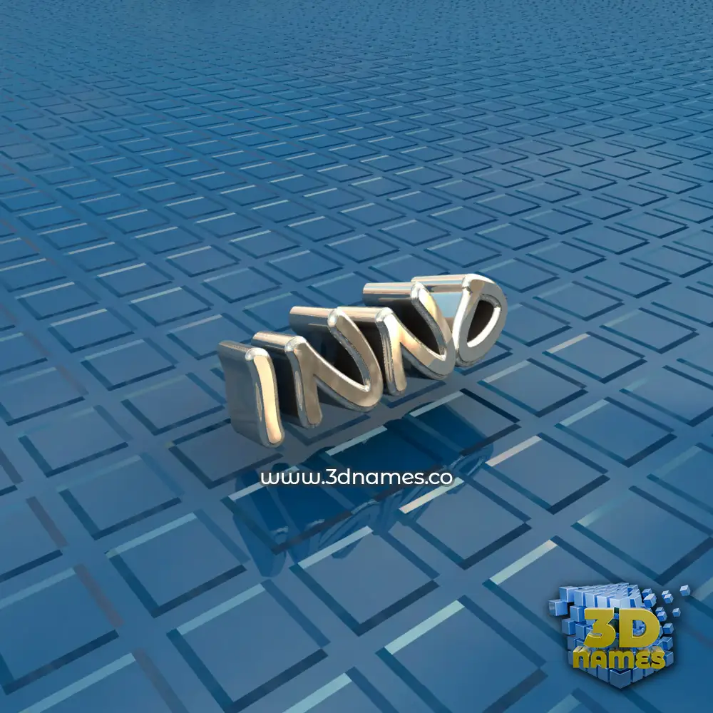 inno in Blue Bling style - 3D name wallpaper