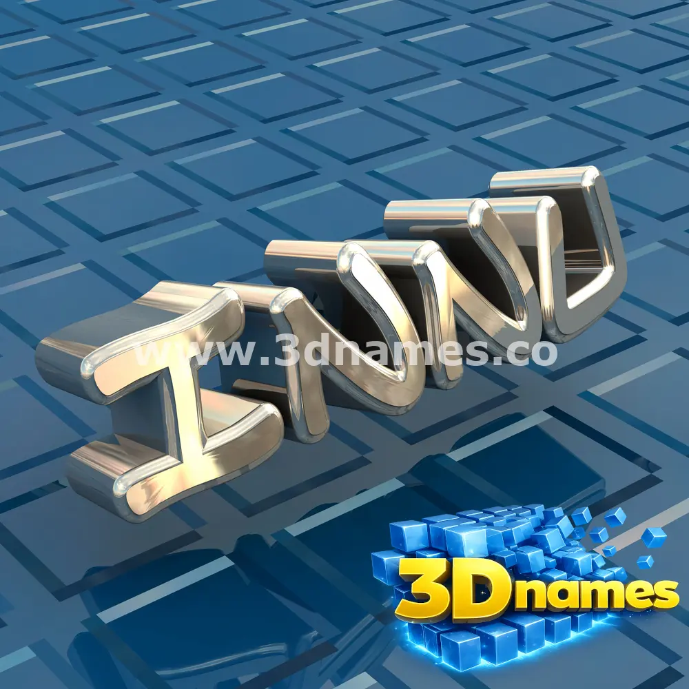innu in Blue Bling style - 3D name wallpaper
