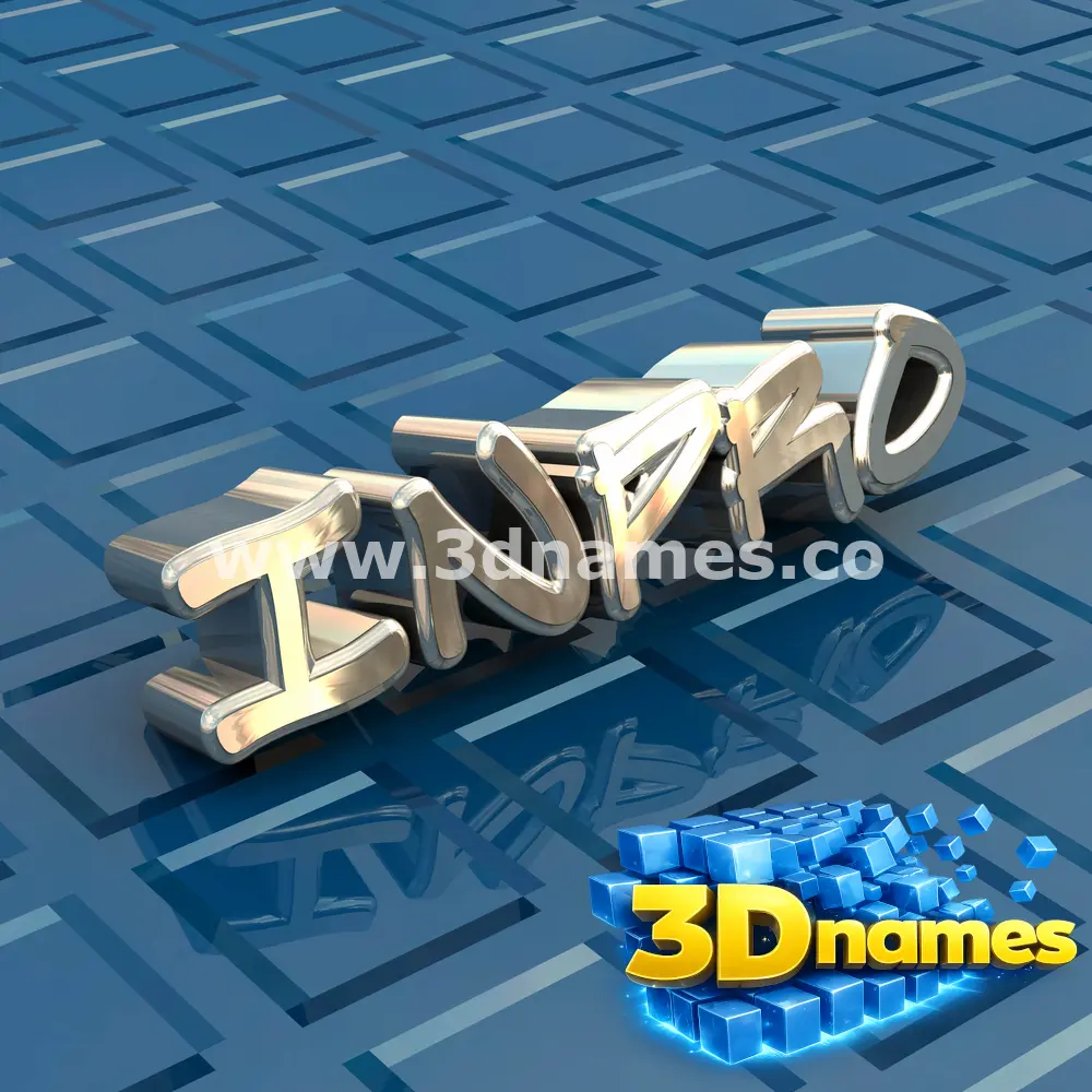 inpro in Blue Bling style - 3D name wallpaper