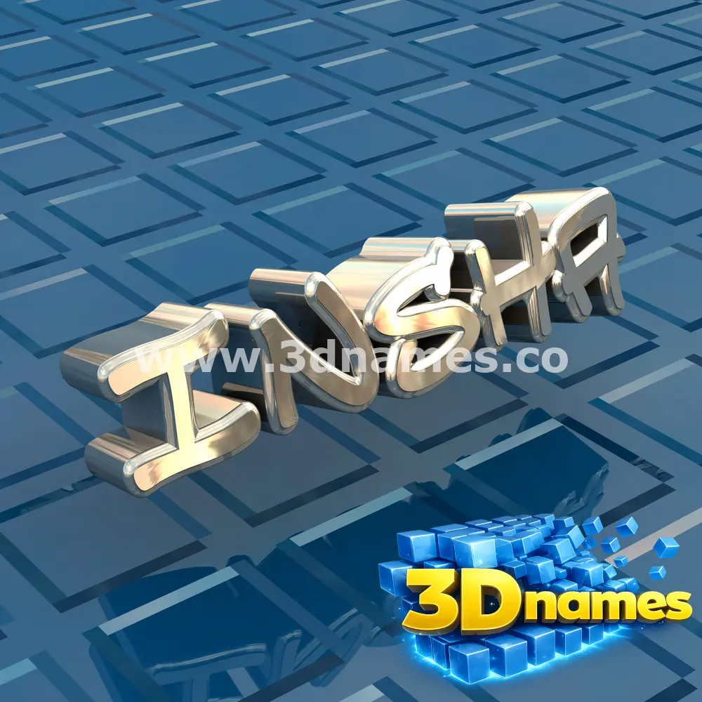 insha in Blue Bling style - 3D name wallpaper