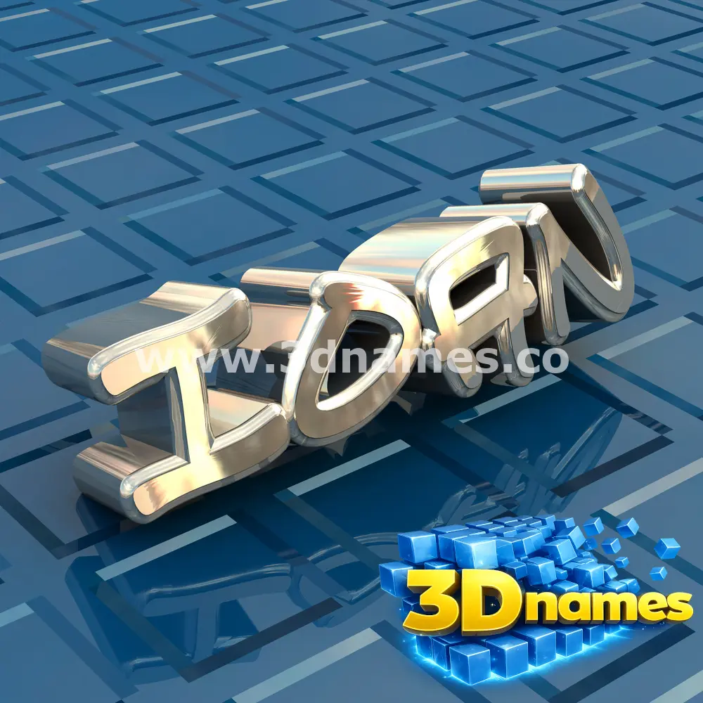 ioan in Blue Bling style - 3D name wallpaper