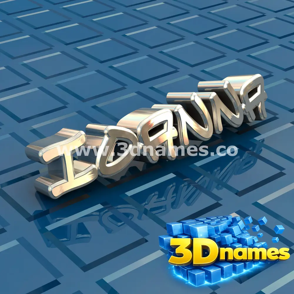 ioanna in Blue Bling style - 3D name wallpaper