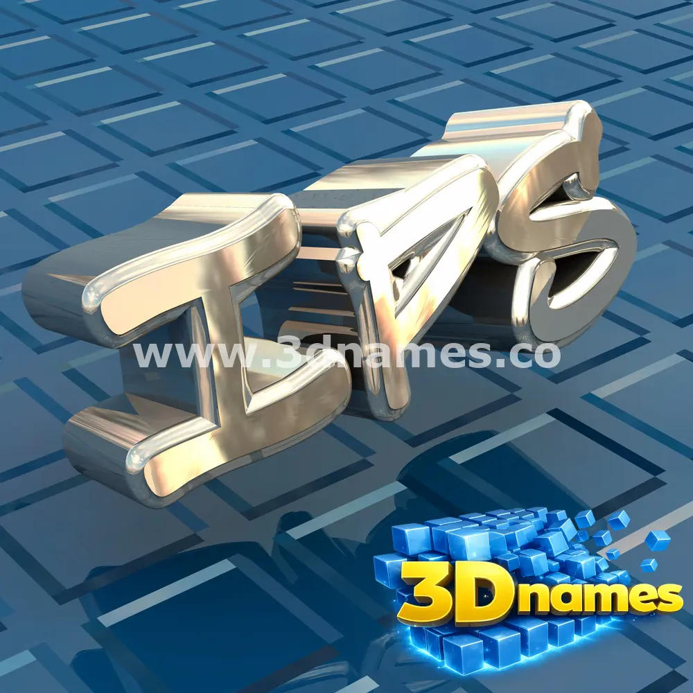 ips in Blue Bling style - 3D name wallpaper