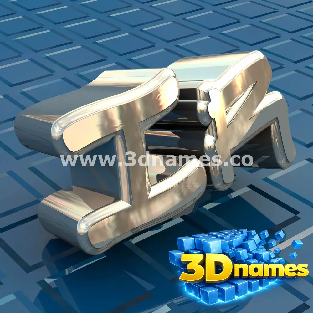 ir in Blue Bling style - 3D name wallpaper