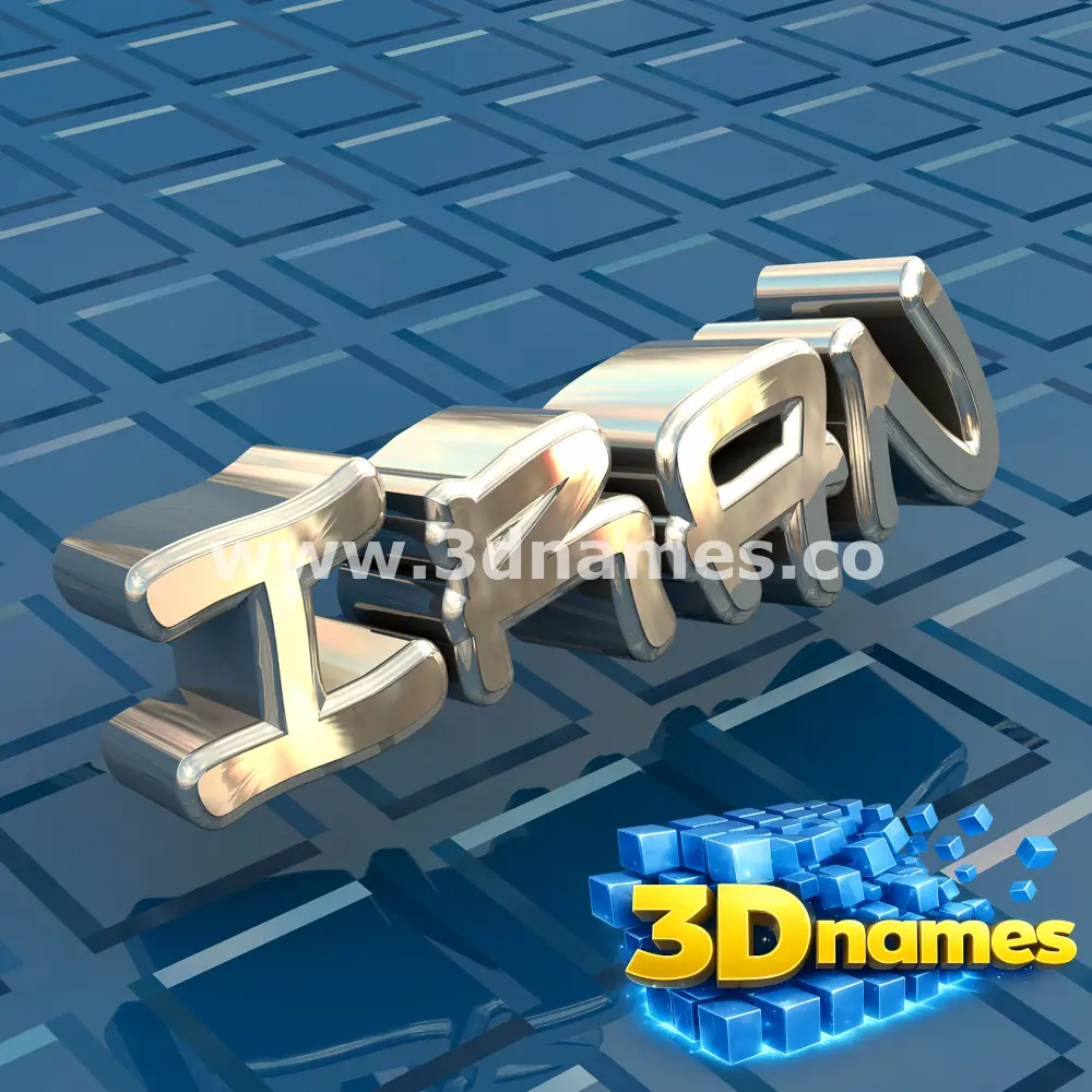 iran in Blue Bling style - 3D name wallpaper
