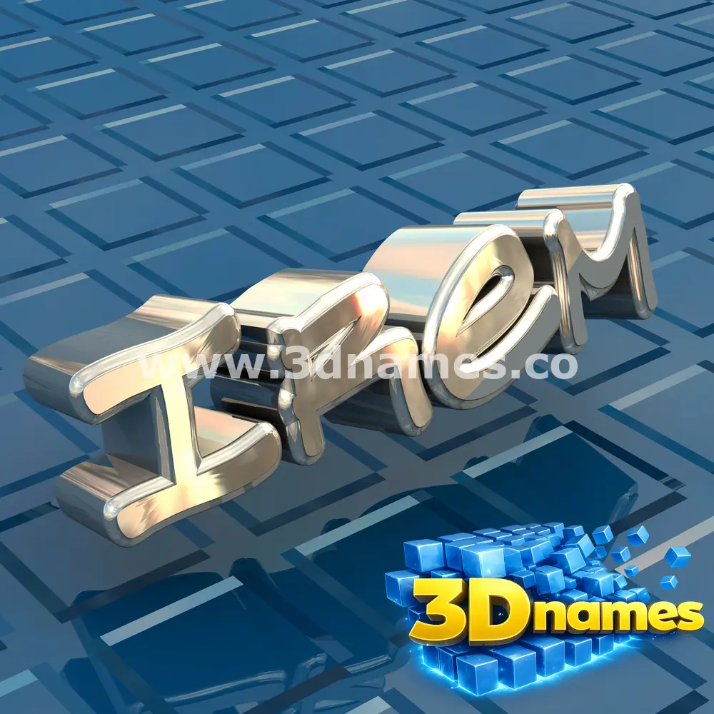 irem in Blue Bling style - 3D name wallpaper