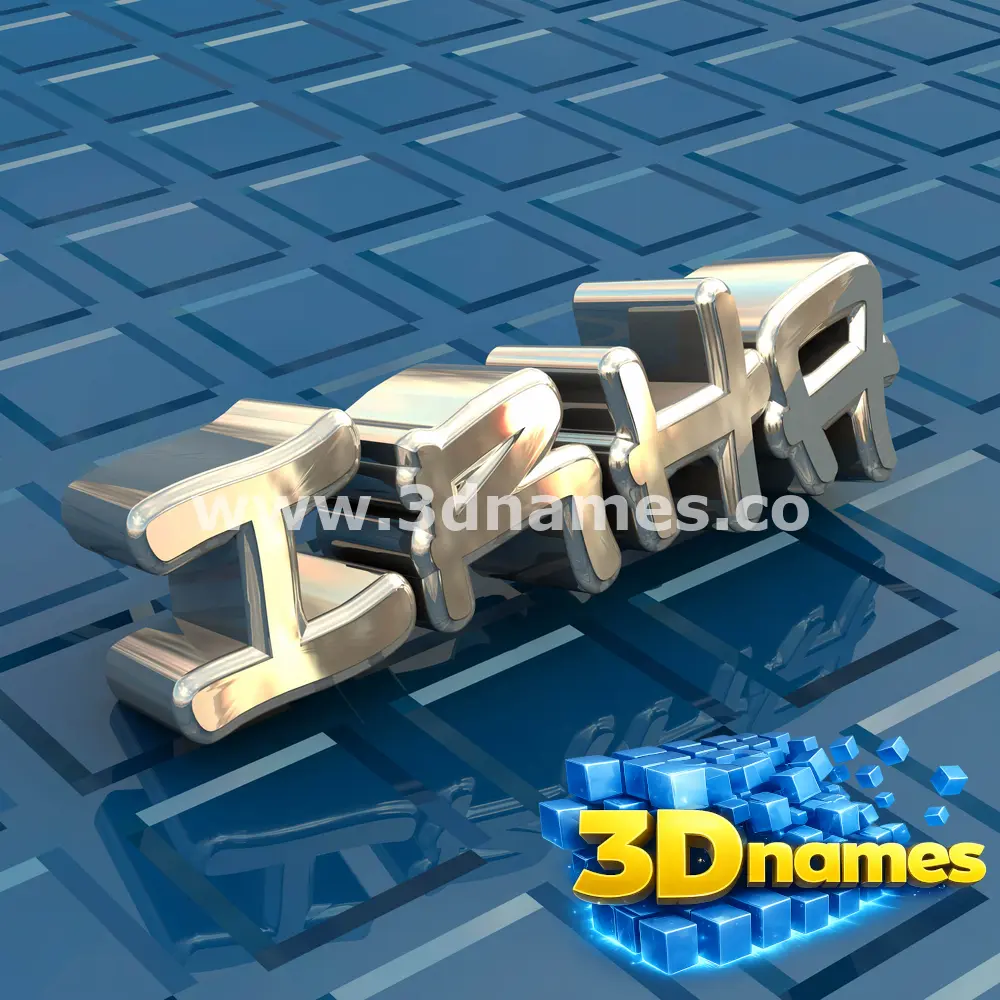 irha in Blue Bling style - 3D name wallpaper