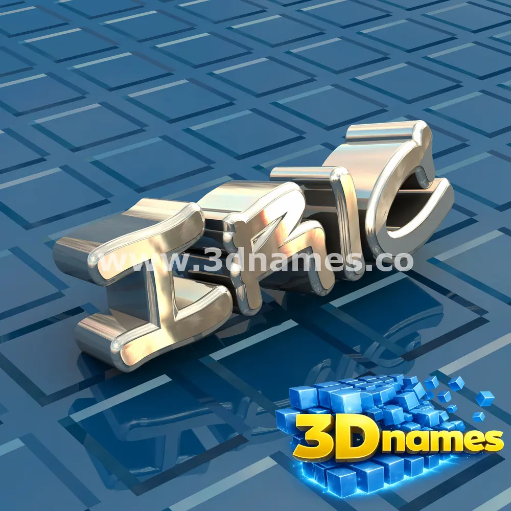 iric in Blue Bling style - 3D name wallpaper