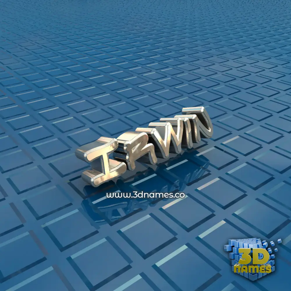 irwin in Blue Bling style - 3D name wallpaper
