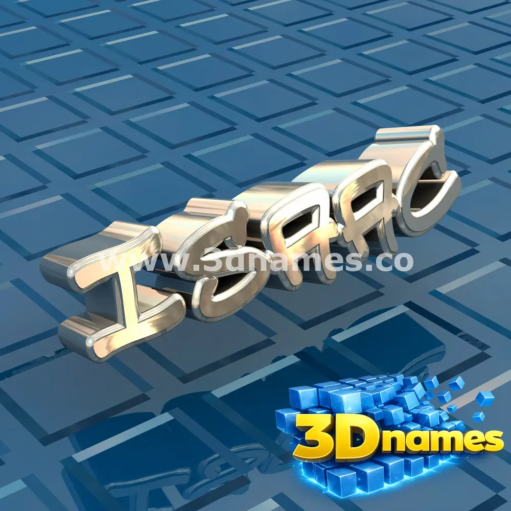 isaac in Blue Bling style - 3D name wallpaper