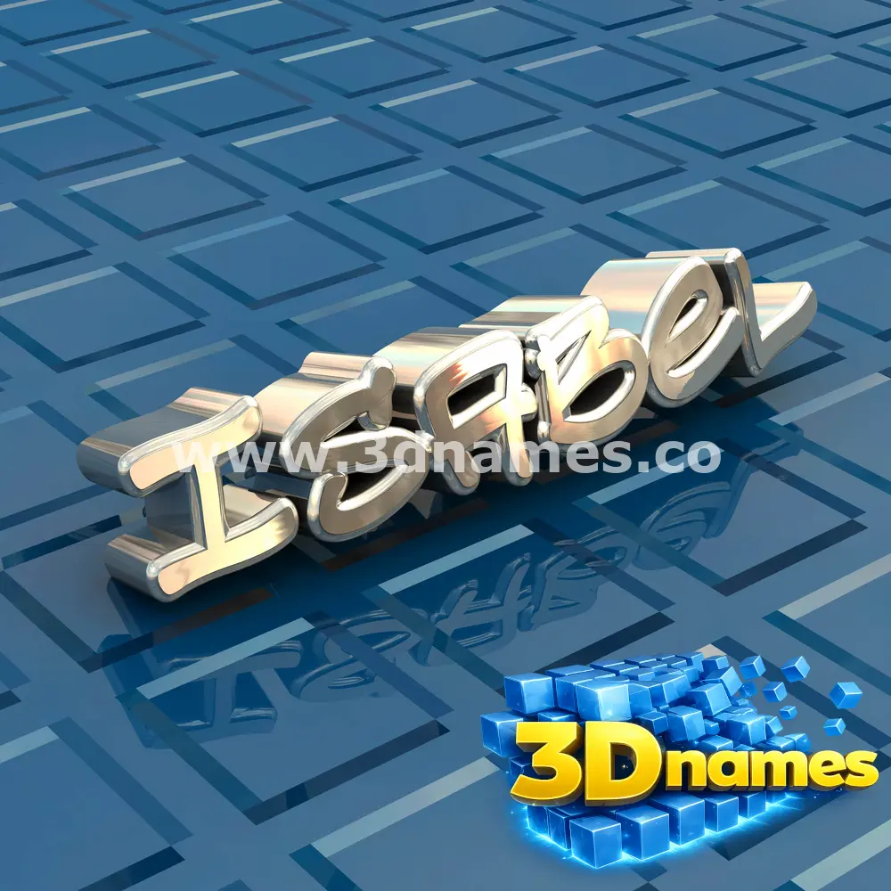 isabel in Blue Bling style - 3D name wallpaper